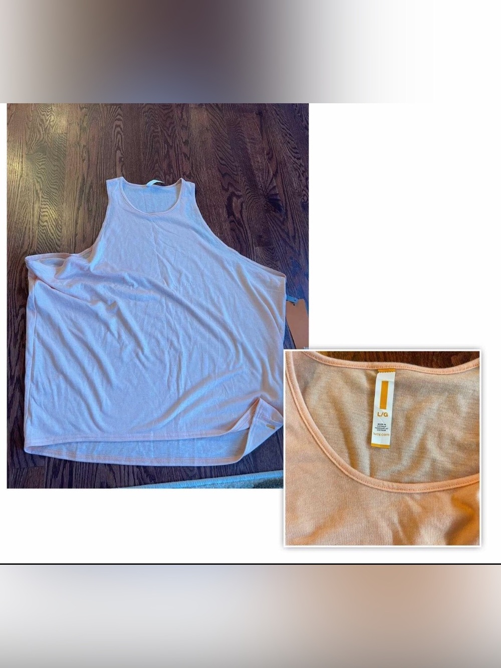 Light Peach Sleeveless Tank Top - large